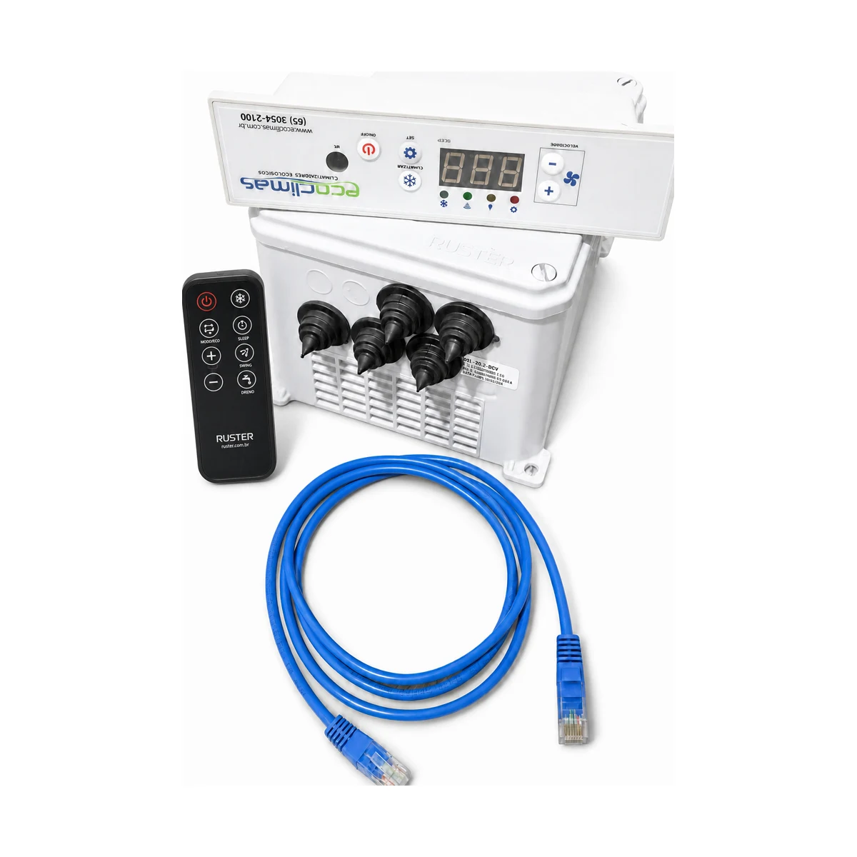Inversor de frequência com painel de comando e controle remoto para climatizador Ecoclimas